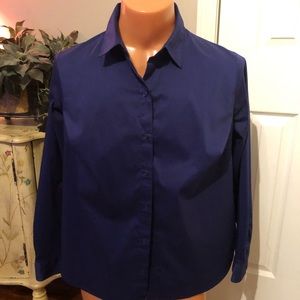 0X Apt9 royal blue long sleeve button down shirt